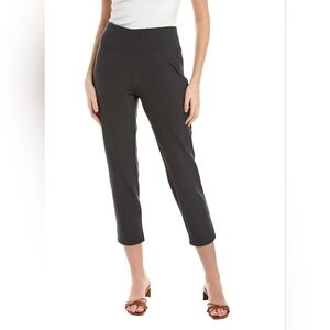 NWOT Eileen Fisher Charcoal System Washable Stretch Crepe Slim Ankle Pant